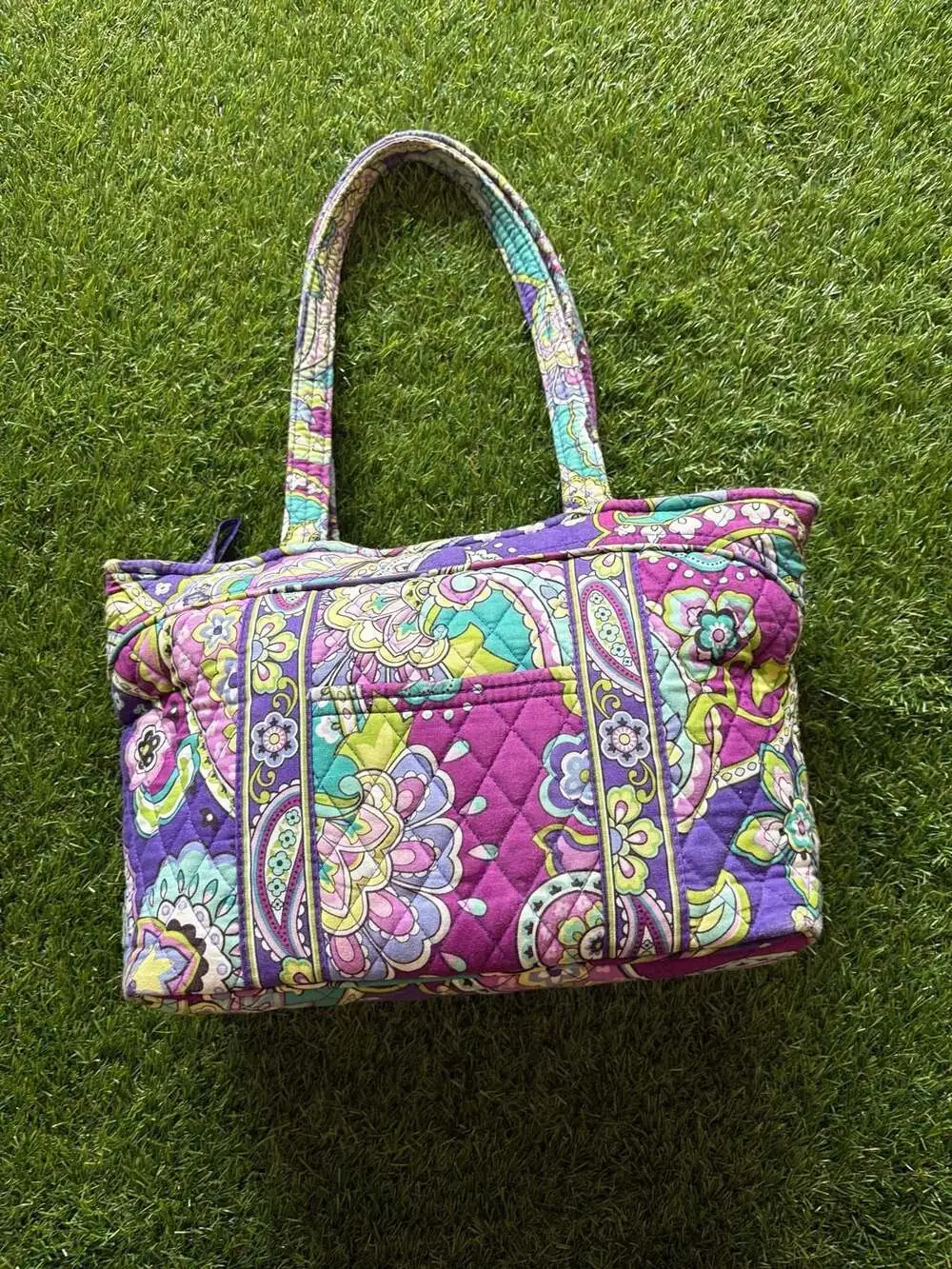 Vera Bradley Quilted Paisley Pattern Tote Bag
